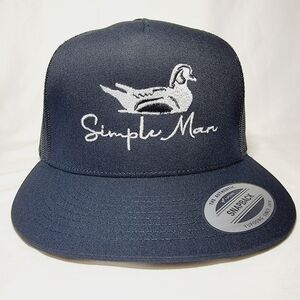 Simple Man Mallard Duck Direct Embroidered Mesh Adjustable …